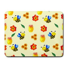 Seamless Background Honey Bee Wallpaper Texture Small Mousepad by Bangk1t