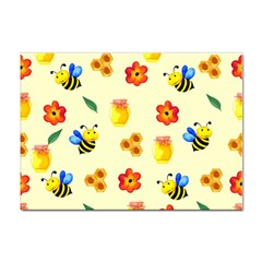 Seamless Background Honey Bee Wallpaper Texture Sticker A4 (10 Pack) by Bangk1t