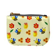 Seamless Background Honey Bee Wallpaper Texture Mini Coin Purse