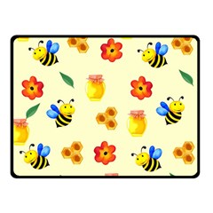 Seamless Background Honey Bee Wallpaper Texture Fleece Blanket (small) by Bangk1t