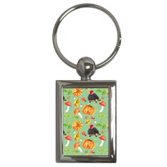 Autumn Seamless Background Leaves Wallpaper Texture Key Chain (rectangle)