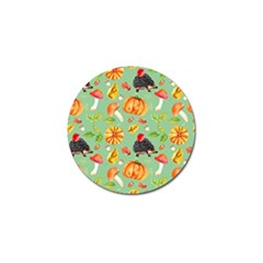 Autumn Seamless Background Leaves Wallpaper Texture Golf Ball Marker