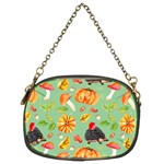 Autumn Seamless Background Leaves Wallpaper Texture Chain Purse (Two Sides) Front