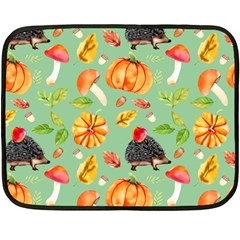 Autumn Seamless Background Leaves Wallpaper Texture Two Sides Fleece Blanket (mini)