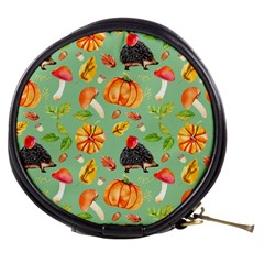 Autumn Seamless Background Leaves Wallpaper Texture Mini Makeup Bag