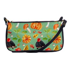 Autumn Seamless Background Leaves Wallpaper Texture Shoulder Clutch Bag