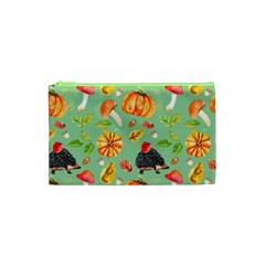 Autumn Seamless Background Leaves Wallpaper Texture Cosmetic Bag (xs)