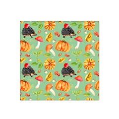 Autumn Seamless Background Leaves Wallpaper Texture Satin Bandana Scarf 22  X 22 