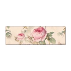 Roses Plants Vintage Retro Flowers Pattern Sticker (bumper) by Bangk1t