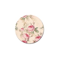 Roses Plants Vintage Retro Flowers Pattern Golf Ball Marker (4 Pack)