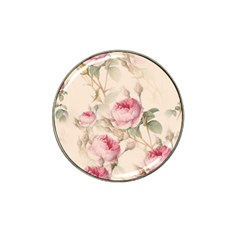 Roses Plants Vintage Retro Flowers Pattern Hat Clip Ball Marker (10 Pack)