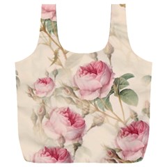 Roses Plants Vintage Retro Flowers Pattern Full Print Recycle Bag (xxxl) by Bangk1t