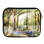 Trees Park Watercolor Lavender Flowers Foliage Apple iPad 2/3/4 Zipper Cases Front