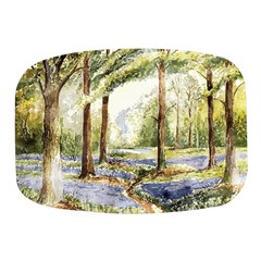 Trees Park Watercolor Lavender Flowers Foliage Mini Square Pill Box by Bangk1t