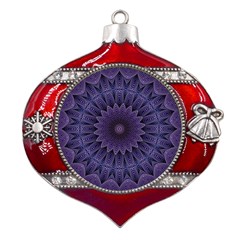 Shape Geometric Symmetrical Symmetry Wallpaper Metal Snowflake And Bell Red Ornament