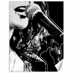 Ink And Echoes: Black And White Graphic Canvas 12  X 16  by dflcprintsclothing