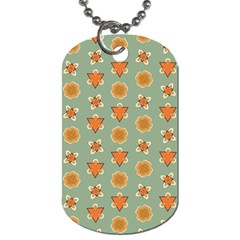 Floral Pattern Dog Tag (one Side) by Amaryn4rt