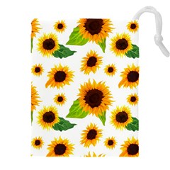 Sunflower Flower Seamless Drawstring Pouch (4xl) by Amaryn4rt