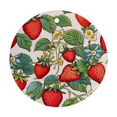 Strawberry Fruit Ornament (round)