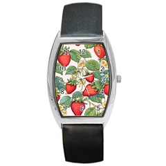 Strawberry Fruit Barrel Style Metal Watch