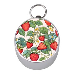 Strawberry Fruit Mini Silver Compasses by Amaryn4rt