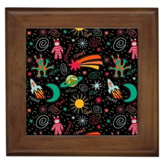 Seamless Pattern Space Framed Tile by Amaryn4rt
