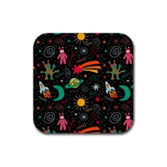 Seamless Pattern Space Rubber Coaster (square) by Amaryn4rt