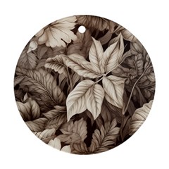Plant Leaves Pattern Ornament (round)
