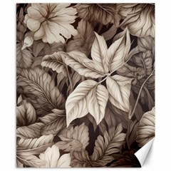 Plant Leaves Pattern Canvas 8  X 10  by Amaryn4rt