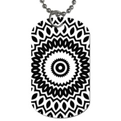 Circular Concentric Radial Symmetry Abstract Dog Tag (two Sides) by pakminggu