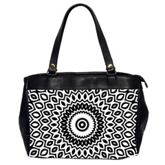 Circular Concentric Radial Symmetry Abstract Oversize Office Handbag (2 Sides) by pakminggu