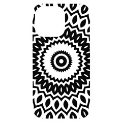 Circular Concentric Radial Symmetry Abstract Iphone 14 Pro Max Black Uv Print Case by pakminggu