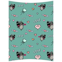 Raccoon Texture Seamless Scrapbooking Hearts Back Support Cushion by pakminggu