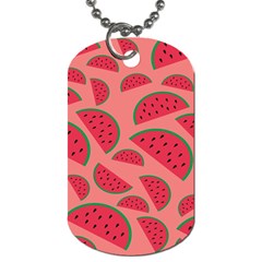 Watermelon Red Food Fruit Healthy Summer Fresh Dog Tag (two Sides) by pakminggu