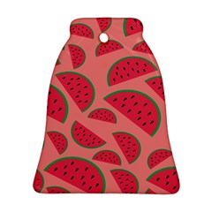 Watermelon Red Food Fruit Healthy Summer Fresh Bell Ornament (two Sides) by pakminggu
