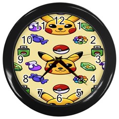 Pikachu Wall Clock (black)