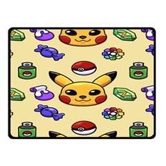 Pikachu Two Sides Fleece Blanket (small) by artworkshop