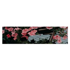 Pink Peony  Flower Oblong Satin Scarf (16  X 60 ) by artworkshop
