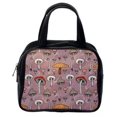 Mushrooms Autumn Fall Pattern Seamless Decorative Classic Handbag (one Side) by pakminggu