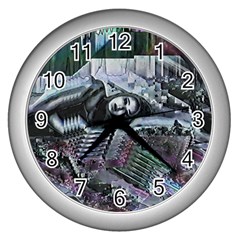 Cyberpunk Drama Wall Clock (silver) by MRNStudios