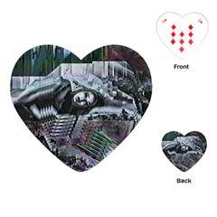 Cyberpunk Drama Playing Cards Single Design (heart) by MRNStudios