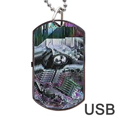 Cyberpunk Drama Dog Tag Usb Flash (two Sides) by MRNStudios