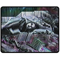 Cyberpunk Drama Two Sides Fleece Blanket (medium) by MRNStudios