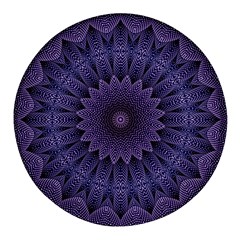 Shape Geometric Symmetrical Symmetry Wallpaper Round Glass Fridge Magnet (4 Pack)