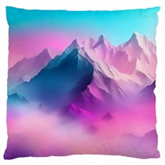 Landscape Mountain Colorful Nature Large Premium Plush Fleece Cushion Case (one Side)