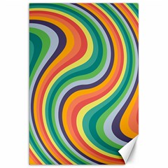 Swirl Twirl Rainbow Retro Canvas 20  X 30  by Ravend