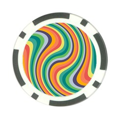 Swirl Twirl Rainbow Retro Poker Chip Card Guard (10 Pack) by Ravend