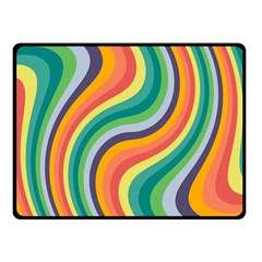 Swirl Twirl Rainbow Retro Fleece Blanket (small)