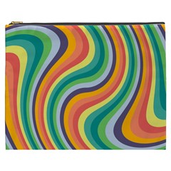 Swirl Twirl Rainbow Retro Cosmetic Bag (xxxl)