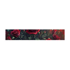 Rose Flower Plant Red Premium Plush Fleece Scarf (mini)